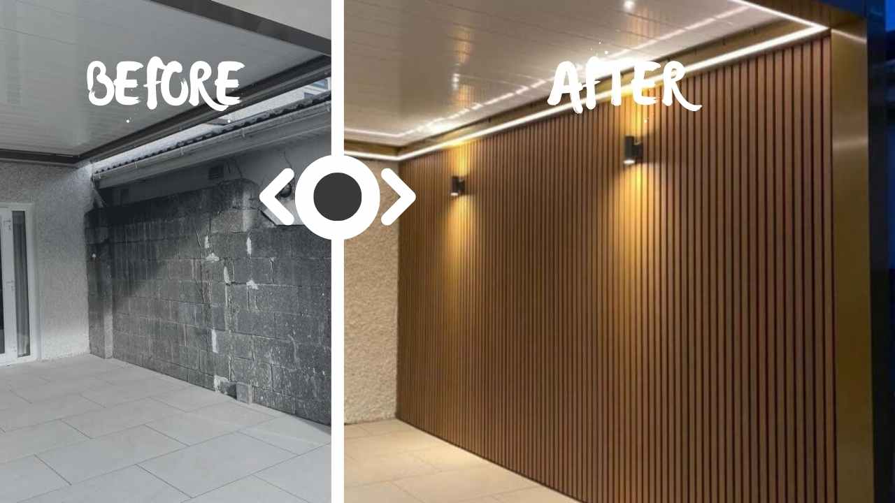 Wall Paneling Before and after by South Dublin Carpnetry wall paneling by South Dublin Carpentry